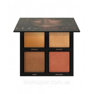 Палетка 3D хайлайтеров Huda Beauty The Bronze Sands Edition