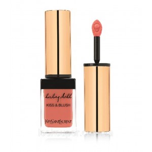 Рум'яна і блиск для губ 2 в 1 Yves Saint Laurent YSL Baby Doll Kiss & Blush 07 Coral Affranchi
