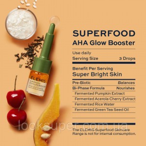 Тыквенный светящийся концентрат ELEMIS Superfood AHA Glow Booster 9ml